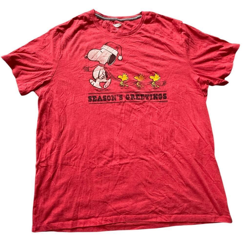 Old Navy Peanuts Snoopy Season’s Greetings Tee Xxl